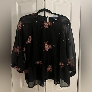 Blue Rain Classic Black Blouse